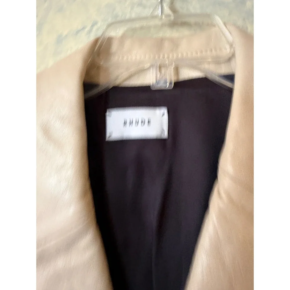 RHUDE Spring 2022 Runway Leather Jacket Mens